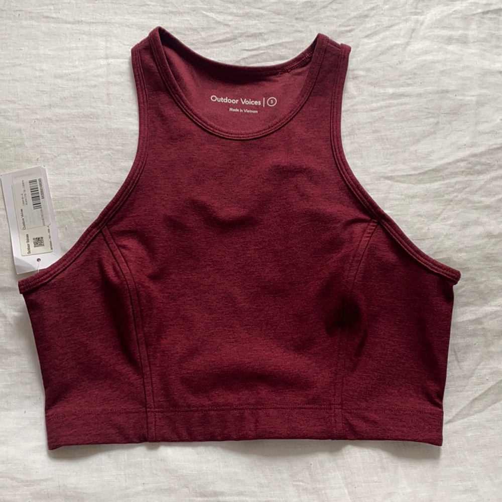 NWT Athena Crop Top Small Cabernet